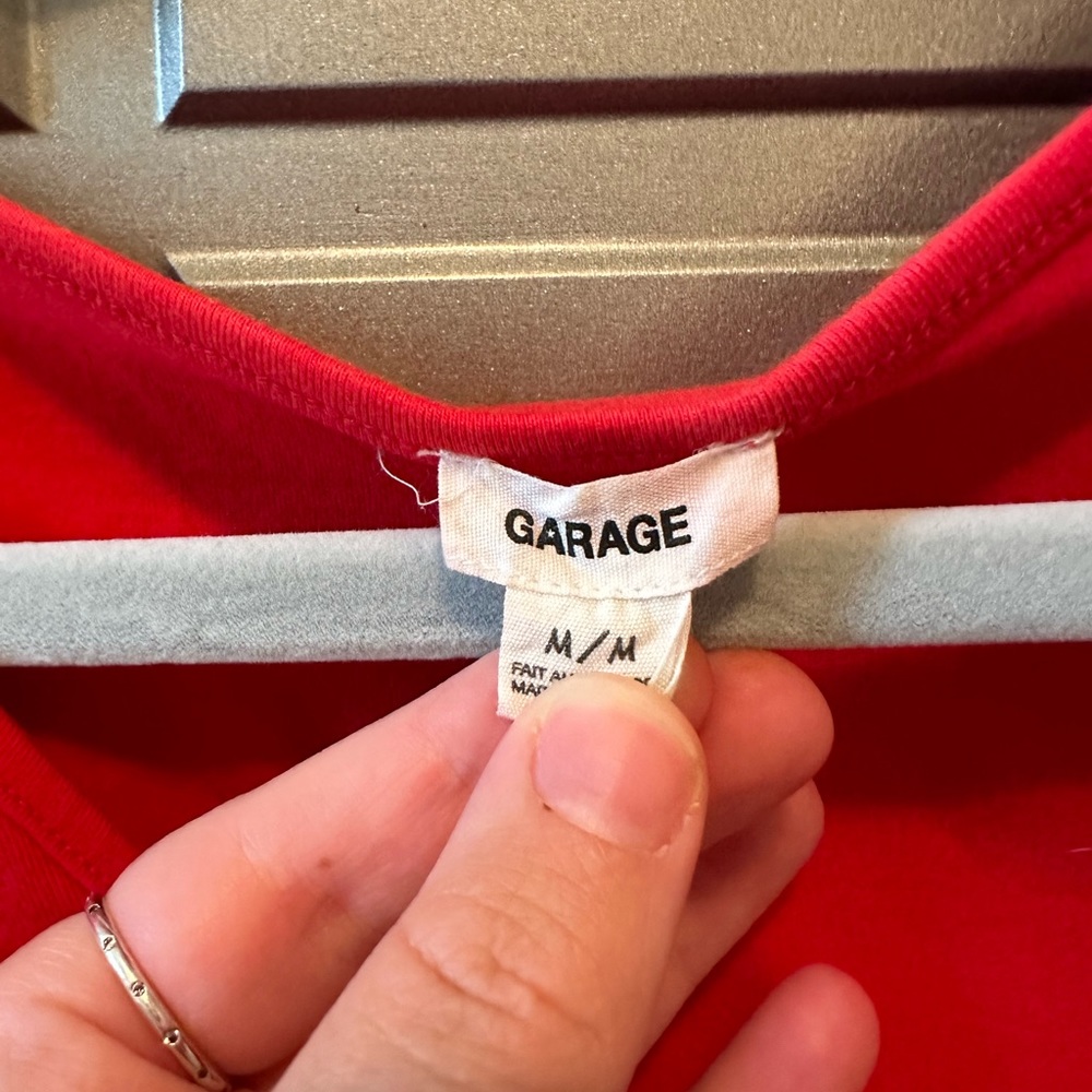 Medium Red Garage Crop Top - Picture 2 of 2